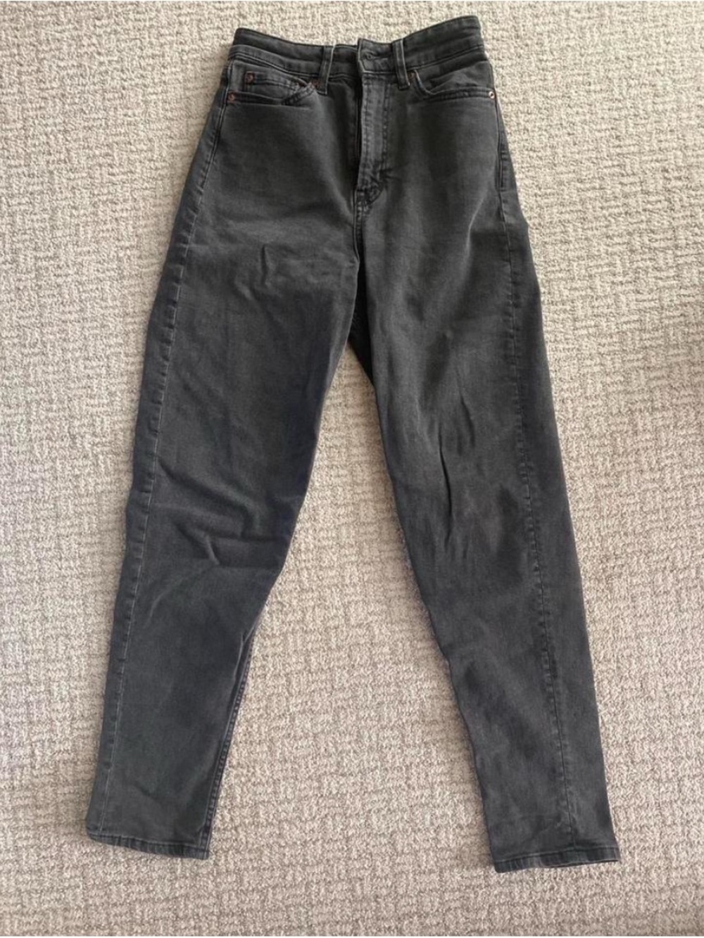 Divided High-Rise Washed Grey Straight Jeans